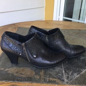 Born Black Leather Booties